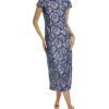 Clothing * | Women Js Collections Lena Midi Dress Blue