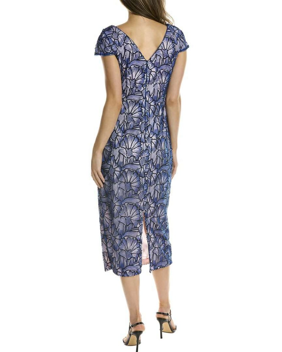 Clothing * | Women Js Collections Lena Midi Dress Blue