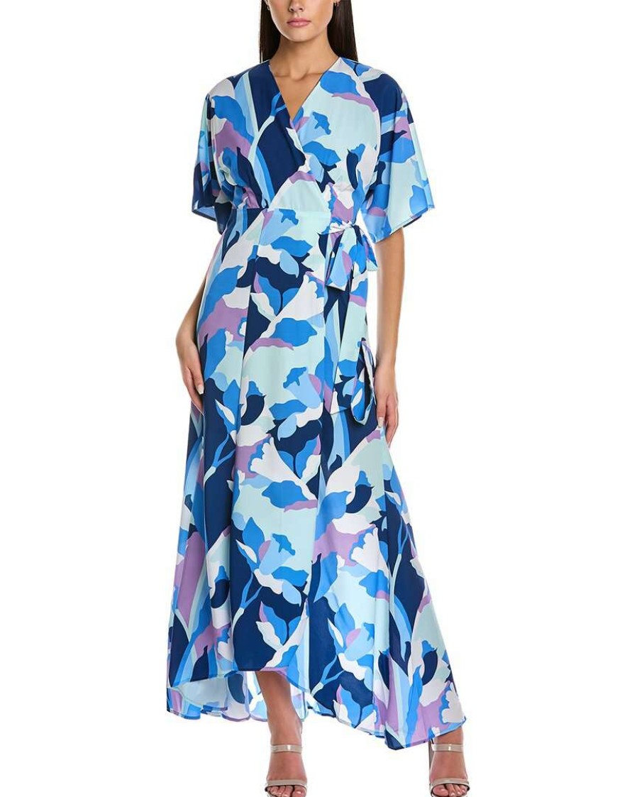 Clothing * | Women Hutch Wrap Dress Blue