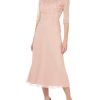 Clothing * | Js Collections Violet Womens Chiffon Beaded Evening Dress Champagne Rose