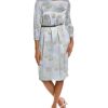 Clothing * | Women Peserico Belted Shift Dress Blue