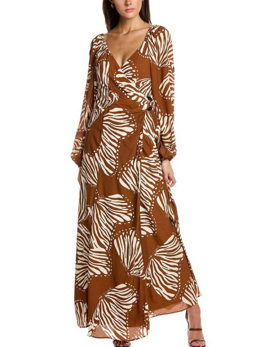 Clothing * | Women Hutch Natasha Wrap Dress Brown