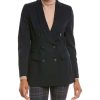 Clothing * | Women Peserico Wool-Blend Jacket Blue