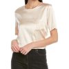 Clothing * | Women Peserico Sateen T-Shirt Beige