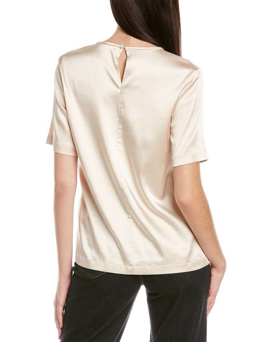 Clothing * | Women Peserico Sateen T-Shirt Beige