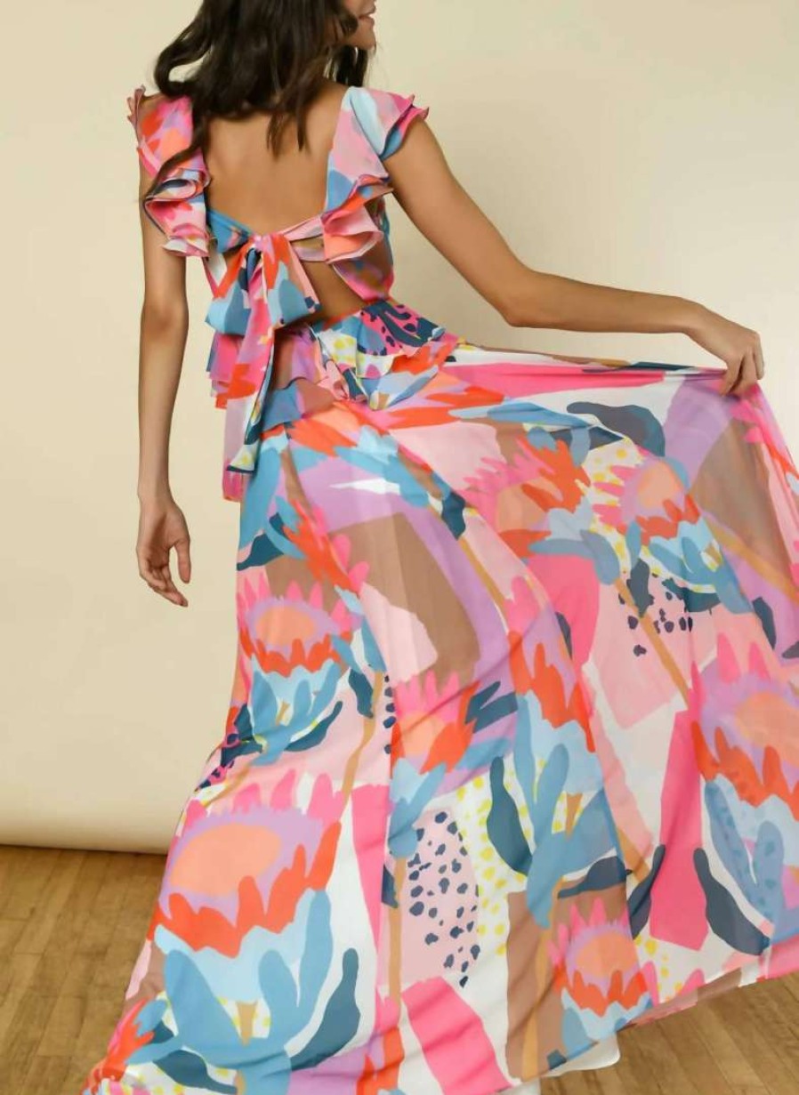 Clothing * | Hutch Women Rumi Dress In Multi Desert Protea