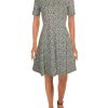 Clothing * | Hutch Womens Printed Above Knee Fit & Flare Dress Black/White