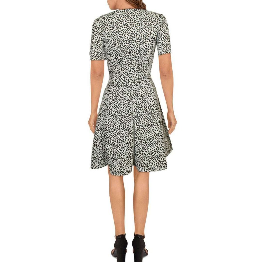 Clothing * | Hutch Womens Printed Above Knee Fit & Flare Dress Black/White