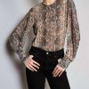 Clothing * | Women Hutch Regan Print Blouse In Champagne