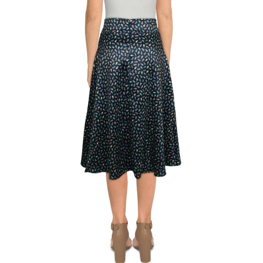 Clothing * | Hutch Womens Printed Button Down A-Line Skirt Pineapple Print