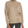 Clothing * | Women Peserico Metallic Wool, Silk & Cashmere-Blend Sweater Brown