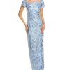 Clothing * | Js Collections Women Js Collection Column Gown Blue