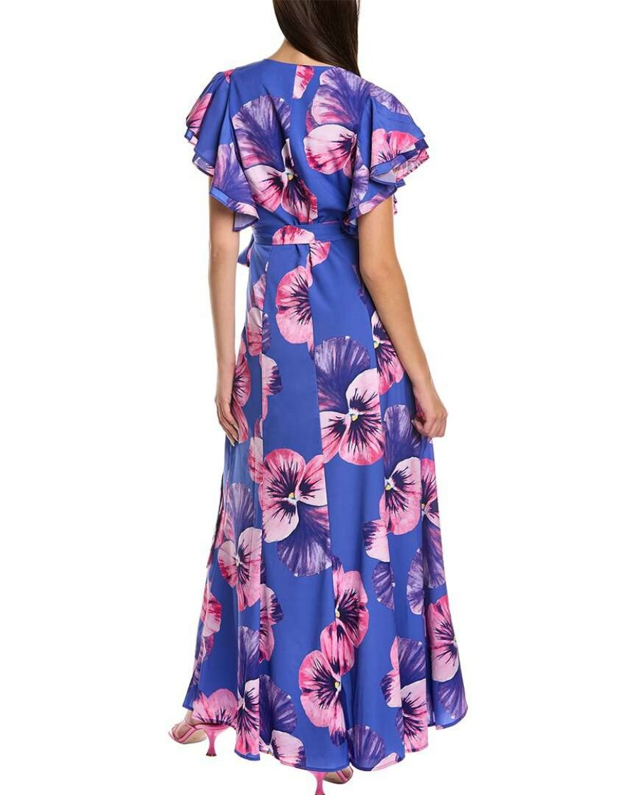 Clothing * | Women Hutch Midi Wrap Dress Blue