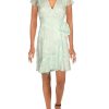 Clothing * | Hutch Womens V-Neck Cap Sleeves Wrap Dress Mint