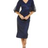 Clothing * | Women Js Collections Adeline Tea-Length Dress Blue