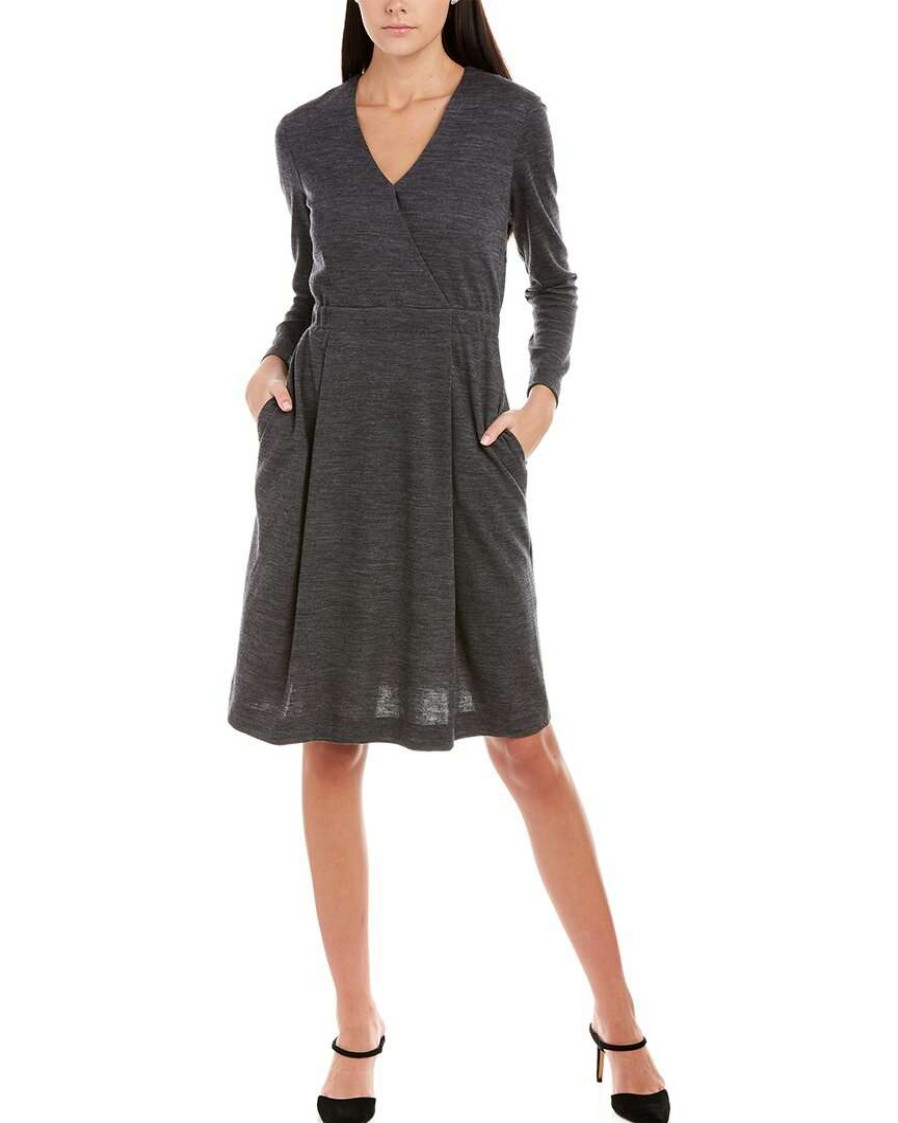 Clothing * | Women Peserico Wool-Blend Dress Grey