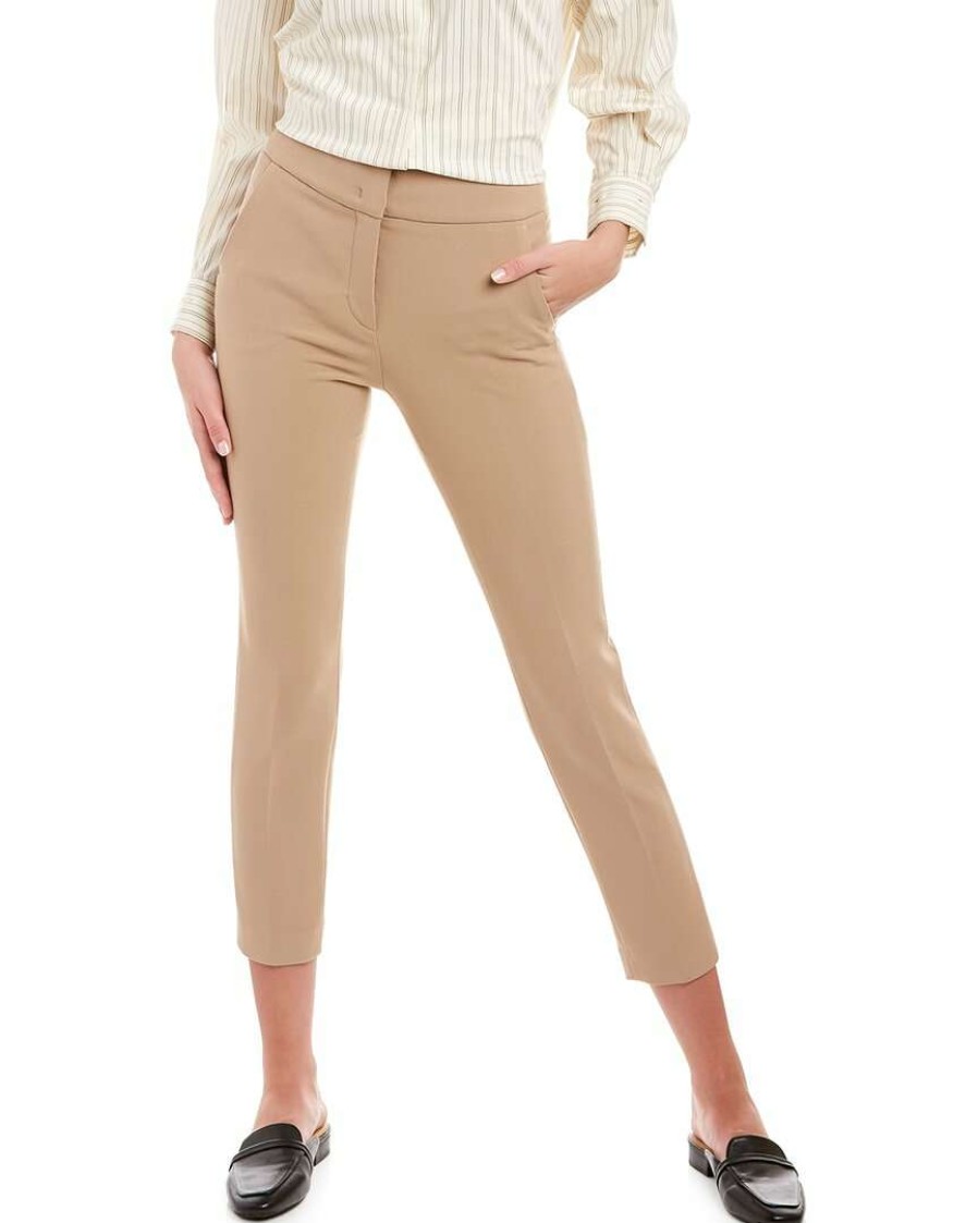 Clothing * | Women Peserico Cropped Trouser Brown