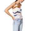 Clothing * | Hutch Violet Womens Satin Striped Cami Multi Satin Bright Watercolor Stripe