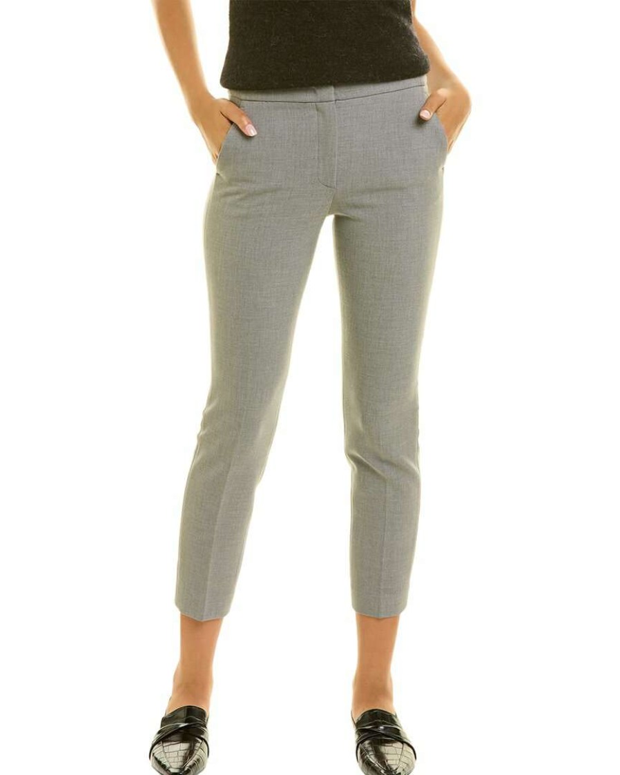 Clothing * | Women Peserico Cropped Pant Grey