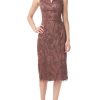 Clothing * | Js Collections Womens Mesh Maxi Cocktail And Party Dress Mink