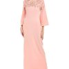 Clothing * | Women Js Collections Ezra Cutout Column Gown Pink