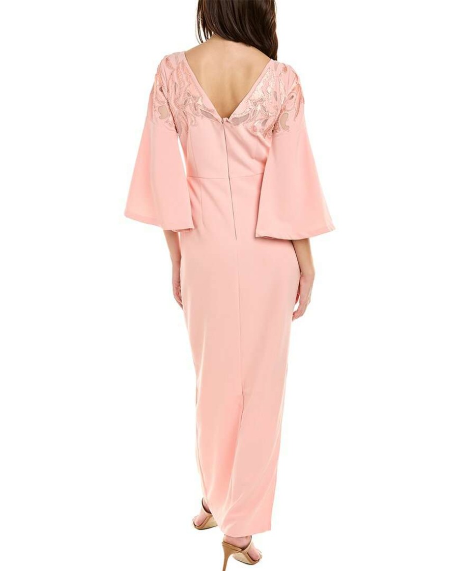 Clothing * | Women Js Collections Ezra Cutout Column Gown Pink