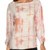 Clothing * | Hutch Womens Tie-Dye Long Sleeves T-Shirt Citrus Tie Dye