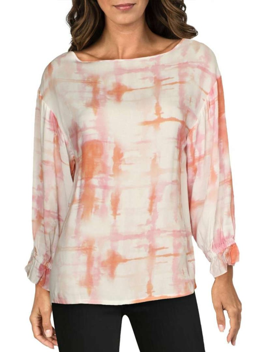 Clothing * | Hutch Womens Tie-Dye Long Sleeves T-Shirt Citrus Tie Dye