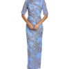 Clothing * | Women Js Collections Mallory Column Gown Blue