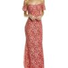 Clothing * | Women Js Collections Melody Bow Mermaid Gown Red