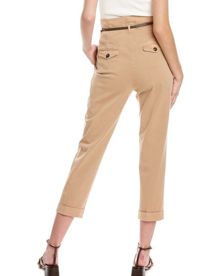 Clothing * | Women Peserico Paperbag Pant Brown