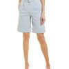 Clothing * | Women Peserico Belted Seersucker Short Blue