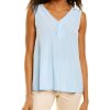 Clothing * | Women Peserico Silk-Blend Top Blue