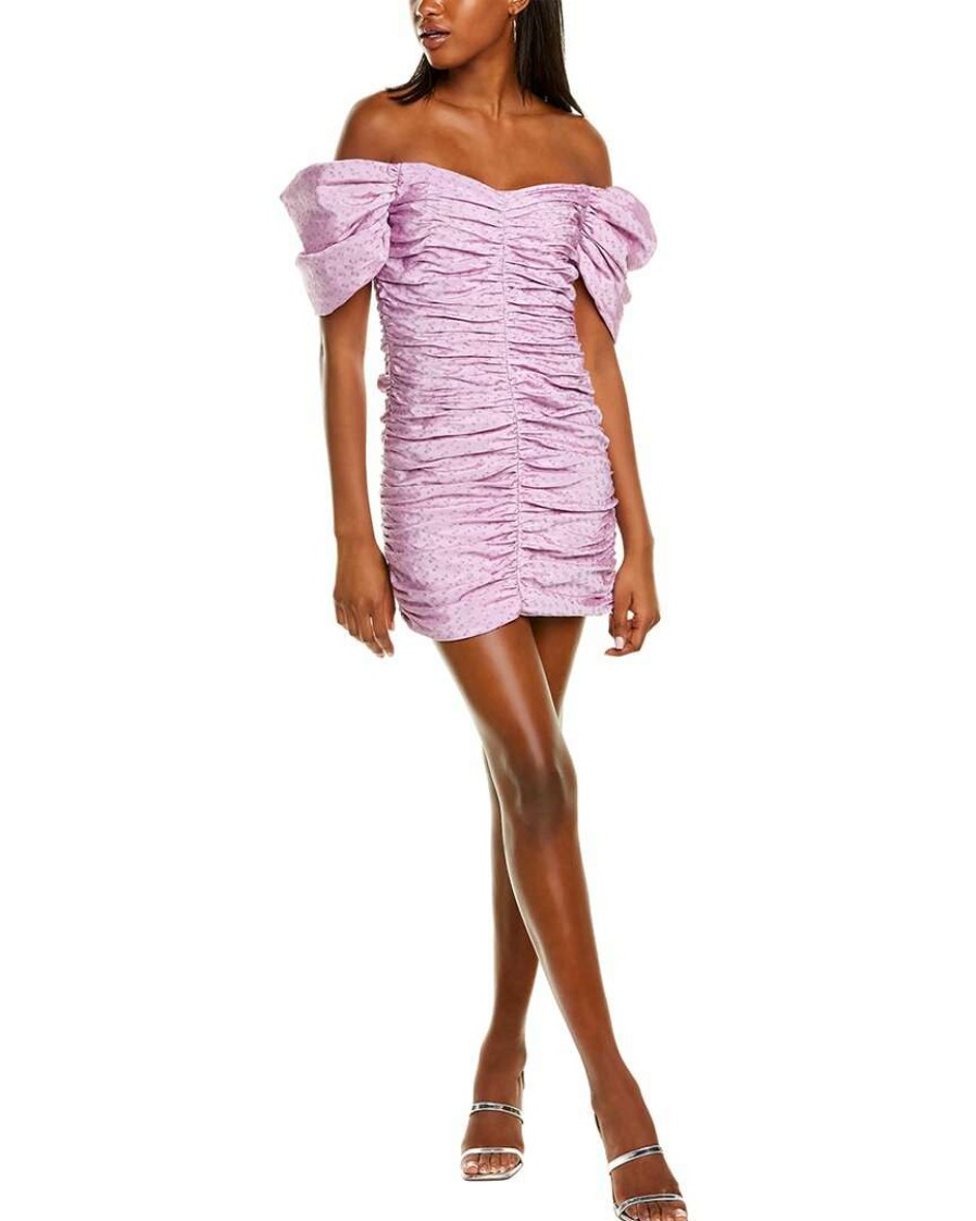 Clothing * | Women Hutch Ruched Mini Dress Purple