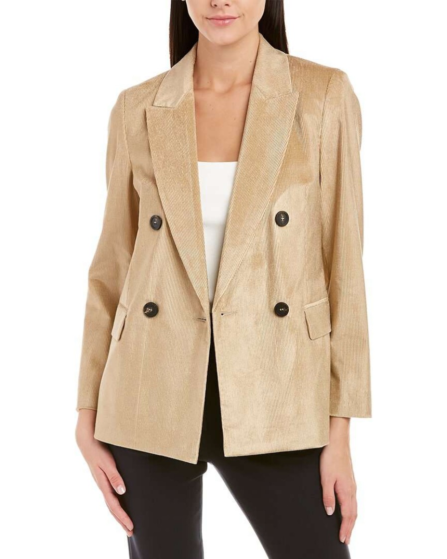 Clothing * | Women Peserico Corduroy Jacket Brown