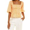 Clothing * | Women Hutch Peplum Top Orange