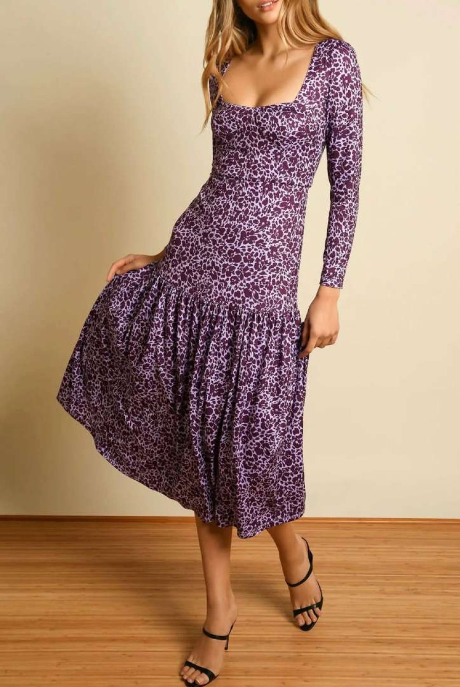 Clothing * | Hutch Women Chase Dress In Purple Floral