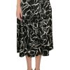 Clothing * | Hutch Womens Floral Pleated Midi Skirt Black