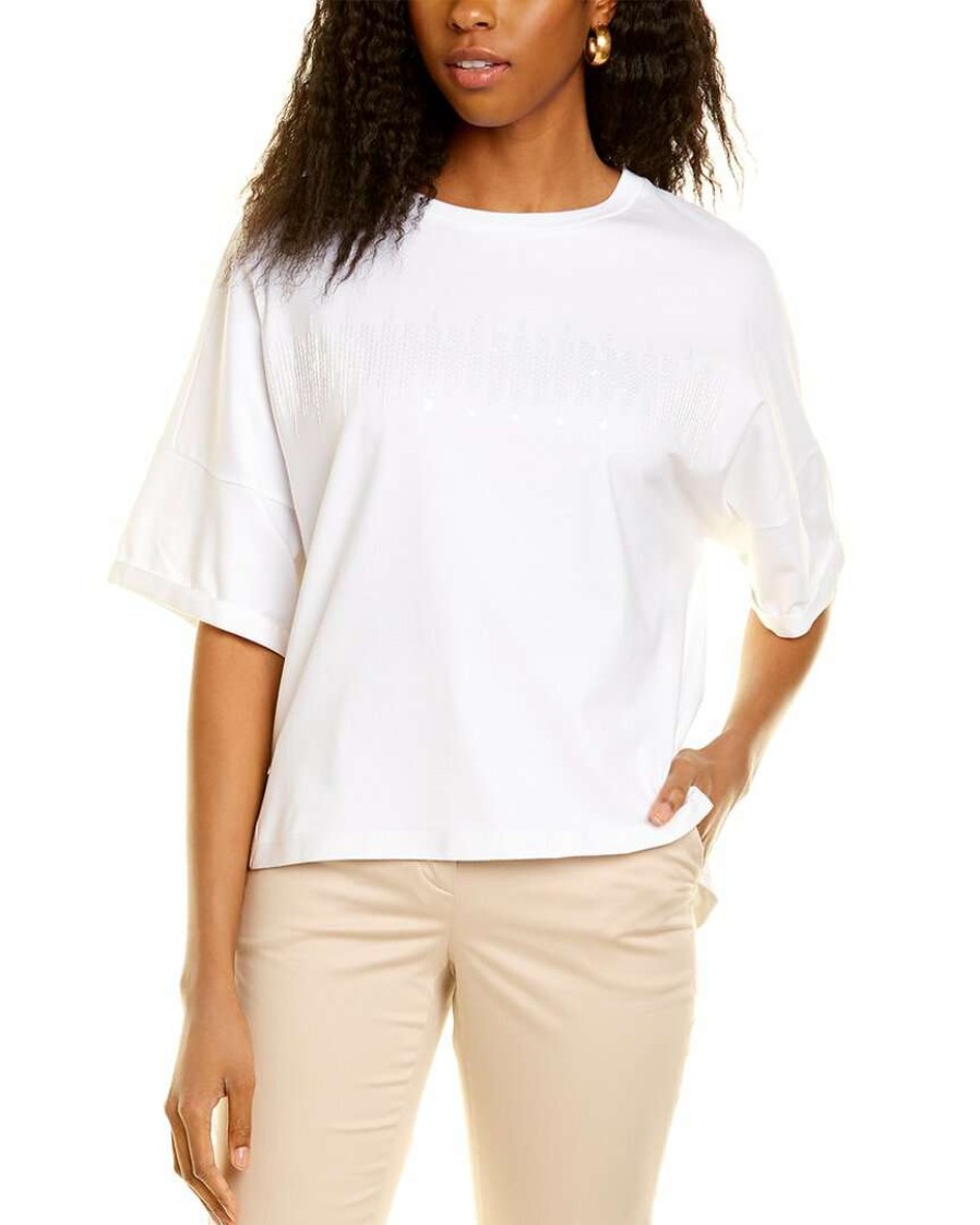 Clothing * | Women Peserico Sequin Blouse White