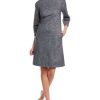 Clothing * | Women Peserico Wool-Blend Shift Dress Grey