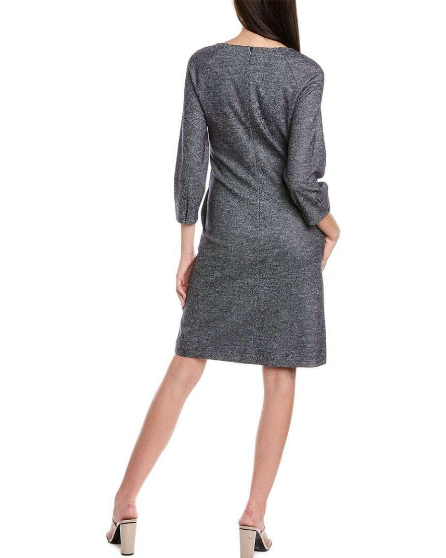 Clothing * | Women Peserico Wool-Blend Shift Dress Grey