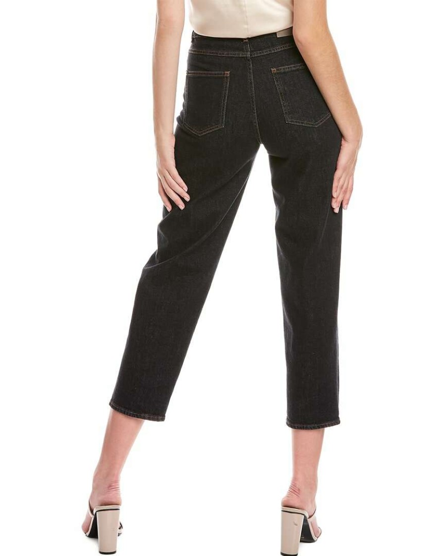 Clothing * | Women Peserico Dark Wash Straight Jean Blue