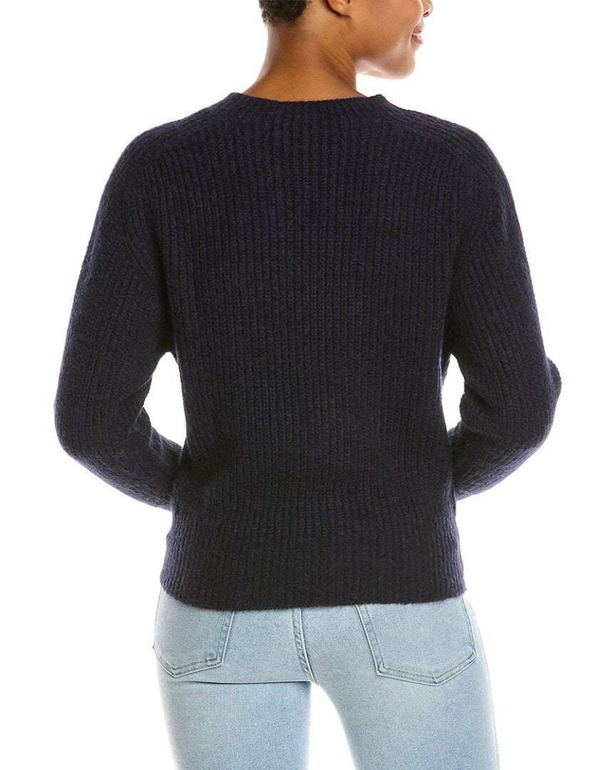 Clothing * | Women Peserico Crewneck Alpaca & Wool-Blend Sweater Blue