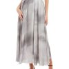 Clothing * | Women Peserico Satin Midi Skirt Grey