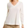 Clothing * | Women Peserico Silk-Blend Blouse White