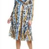 Clothing * | Hutch Women V-Neck Printed Wrap Dress In Blue Multi