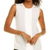 Clothing * | Women Peserico Silk-Blend Top White