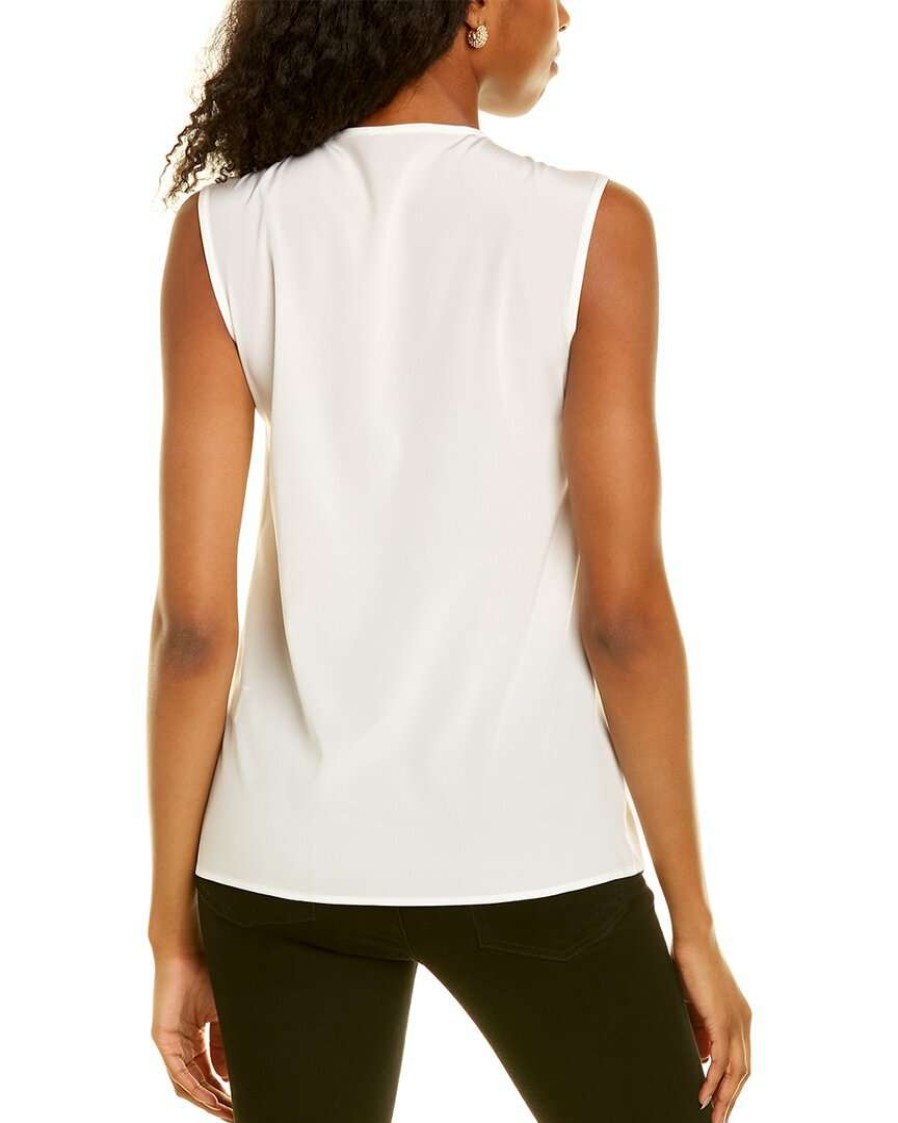 Clothing * | Women Peserico Silk-Blend Top White