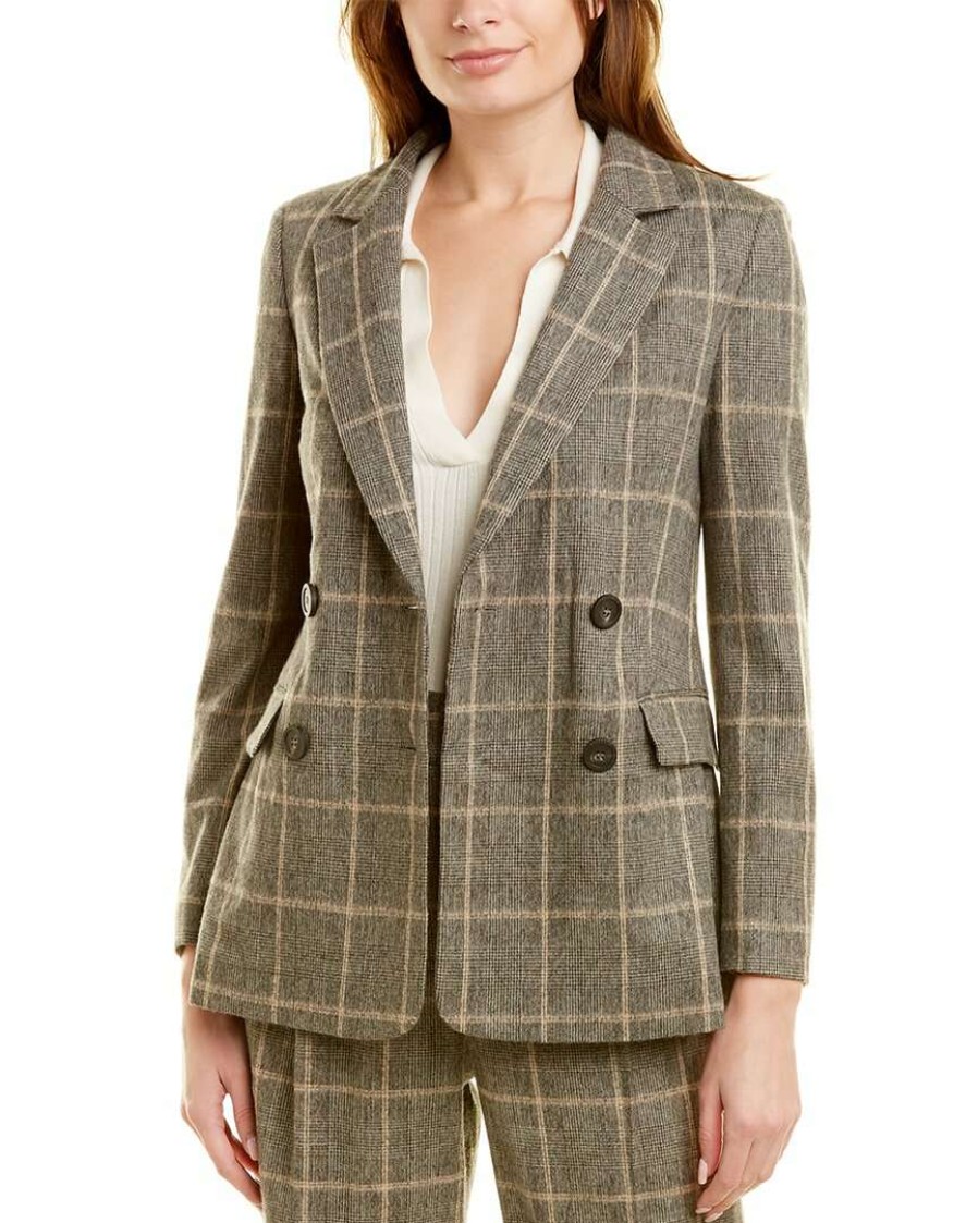 Clothing * | Women Peserico Wool-Blend Jacket Yellow