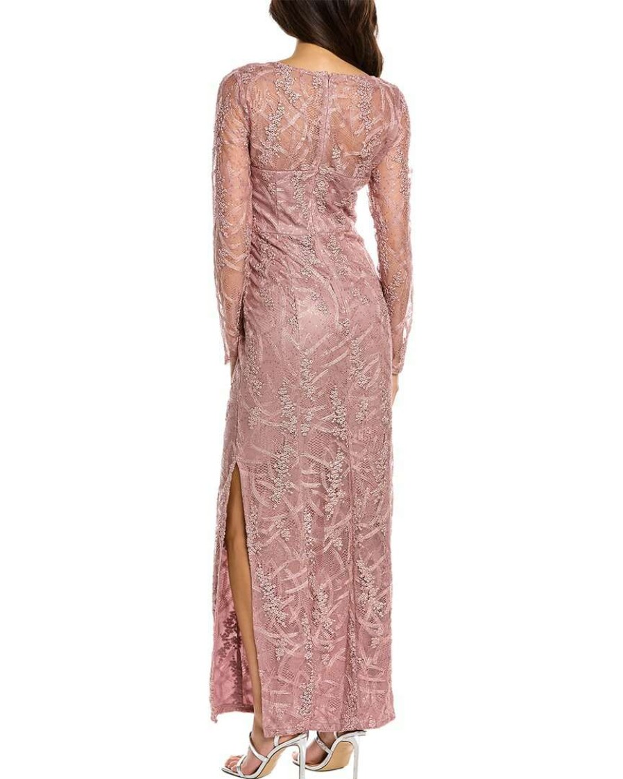 Clothing * | Women Js Collections Giovanna Column Gown Pink